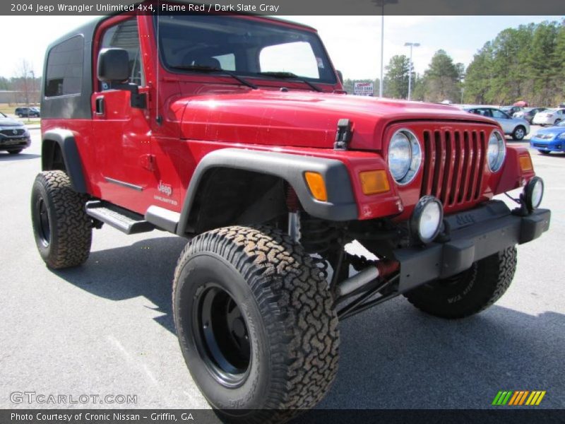 Flame Red / Dark Slate Gray 2004 Jeep Wrangler Unlimited 4x4