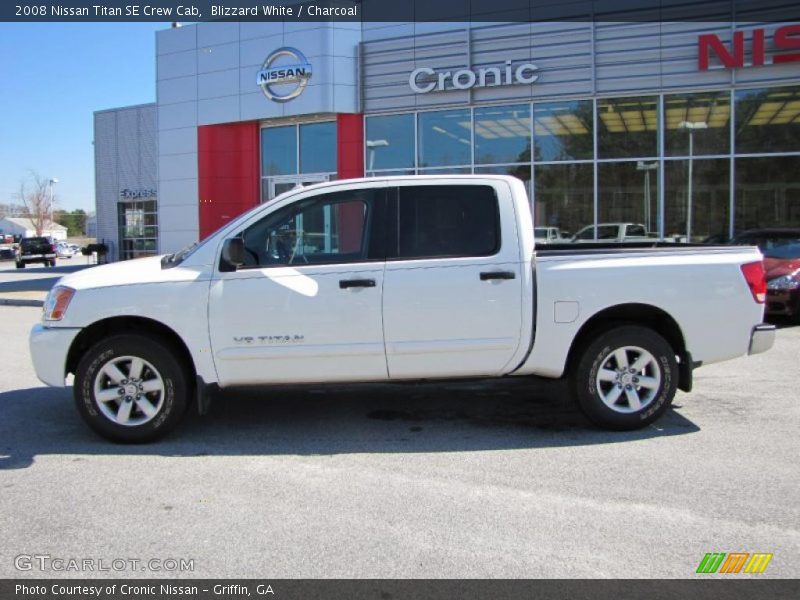 Blizzard White / Charcoal 2008 Nissan Titan SE Crew Cab