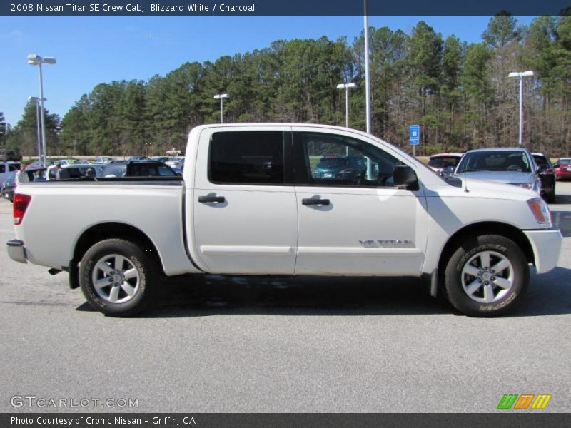 Blizzard White / Charcoal 2008 Nissan Titan SE Crew Cab