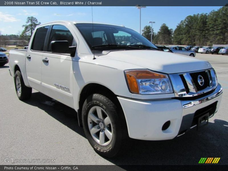 Blizzard White / Charcoal 2008 Nissan Titan SE Crew Cab