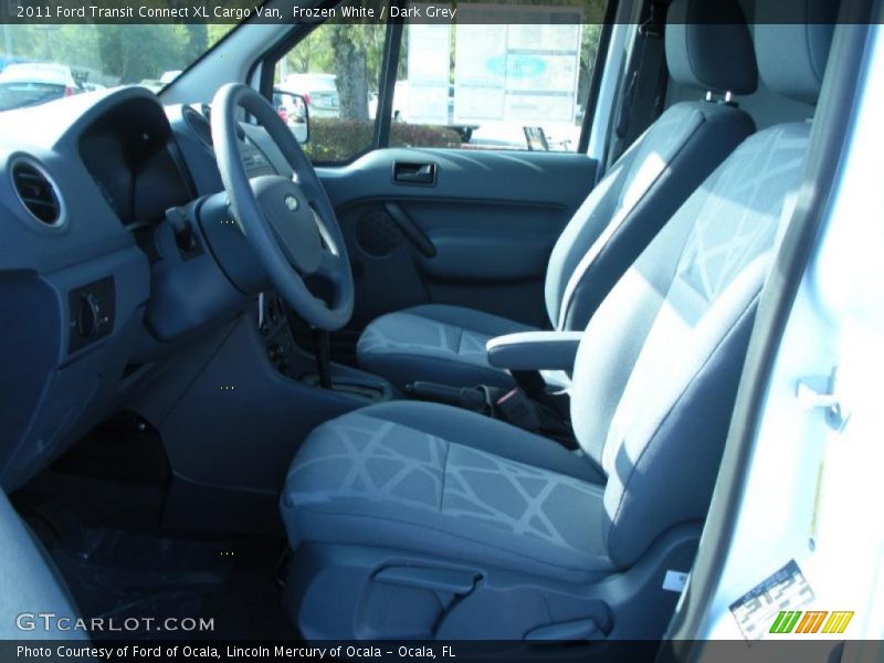  2011 Transit Connect XL Cargo Van Dark Grey Interior