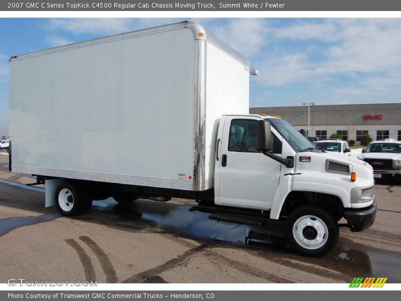 Summit White / Pewter 2007 GMC C Series TopKick C4500 Regular Cab Chassis Moving Truck