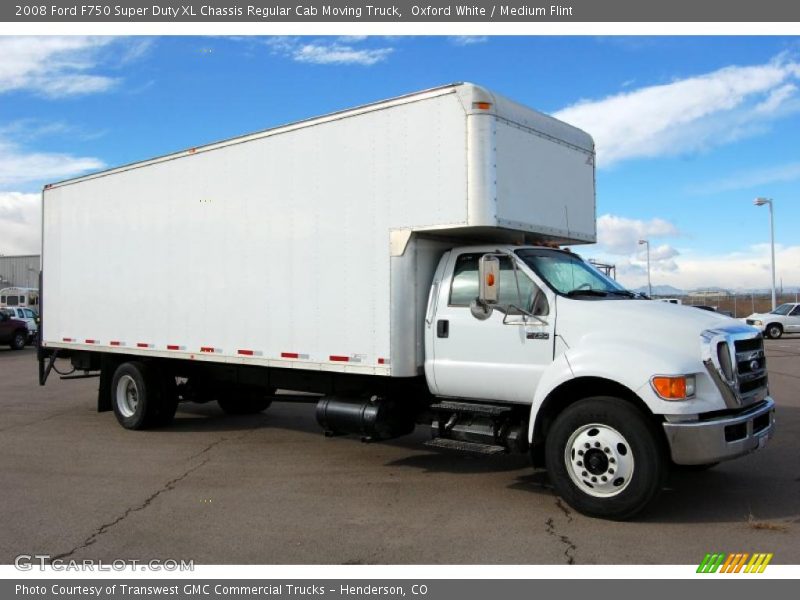  2008 F750 Super Duty XL Chassis Regular Cab Moving Truck Oxford White
