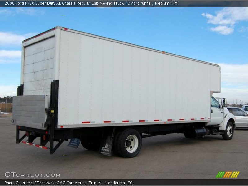 Oxford White / Medium Flint 2008 Ford F750 Super Duty XL Chassis Regular Cab Moving Truck