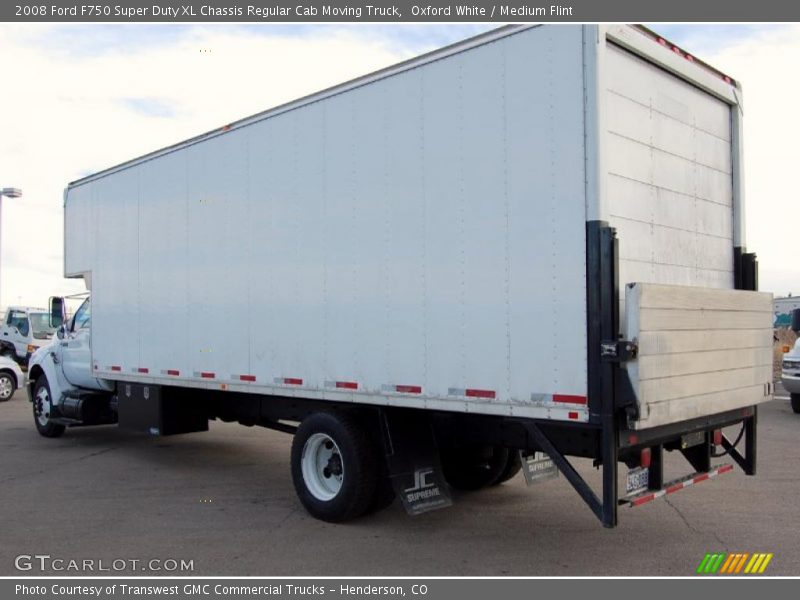 Oxford White / Medium Flint 2008 Ford F750 Super Duty XL Chassis Regular Cab Moving Truck