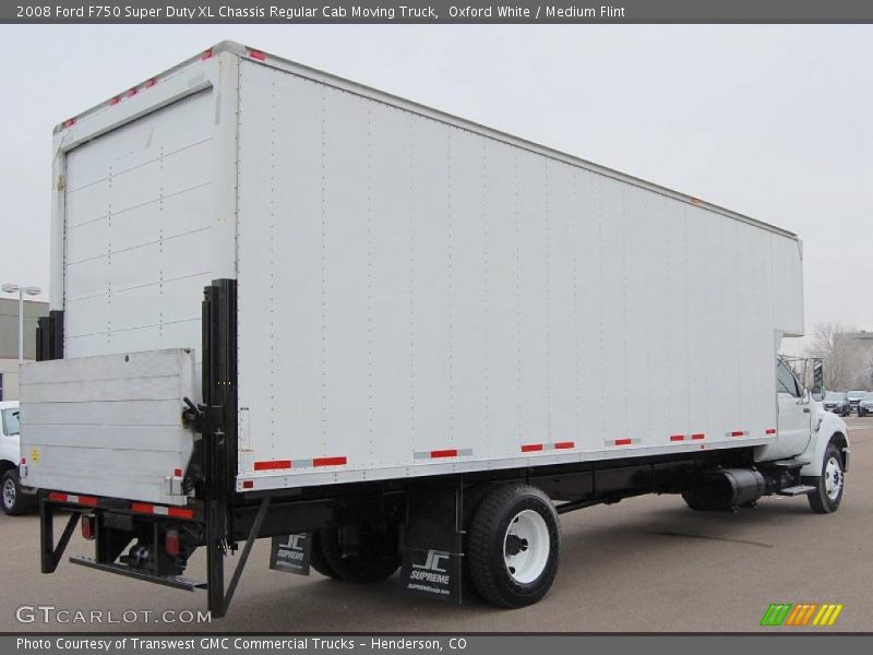 Oxford White / Medium Flint 2008 Ford F750 Super Duty XL Chassis Regular Cab Moving Truck