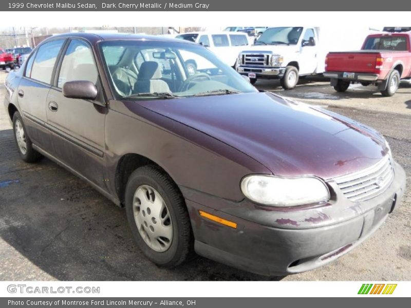 Dark Cherry Metallic / Medium Gray 1999 Chevrolet Malibu Sedan