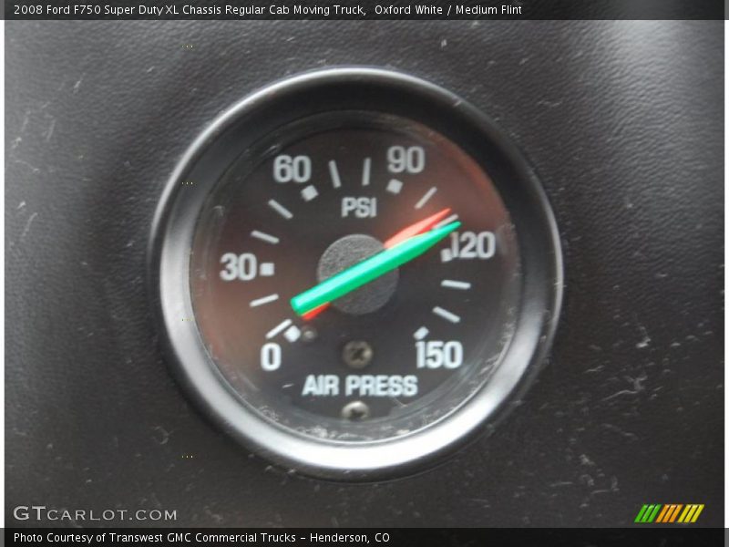 Oxford White / Medium Flint 2008 Ford F750 Super Duty XL Chassis Regular Cab Moving Truck