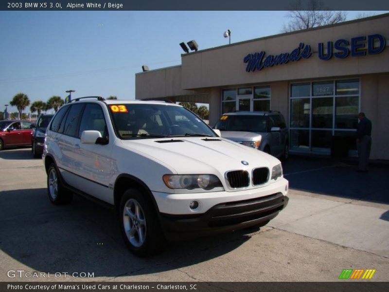 Alpine White / Beige 2003 BMW X5 3.0i