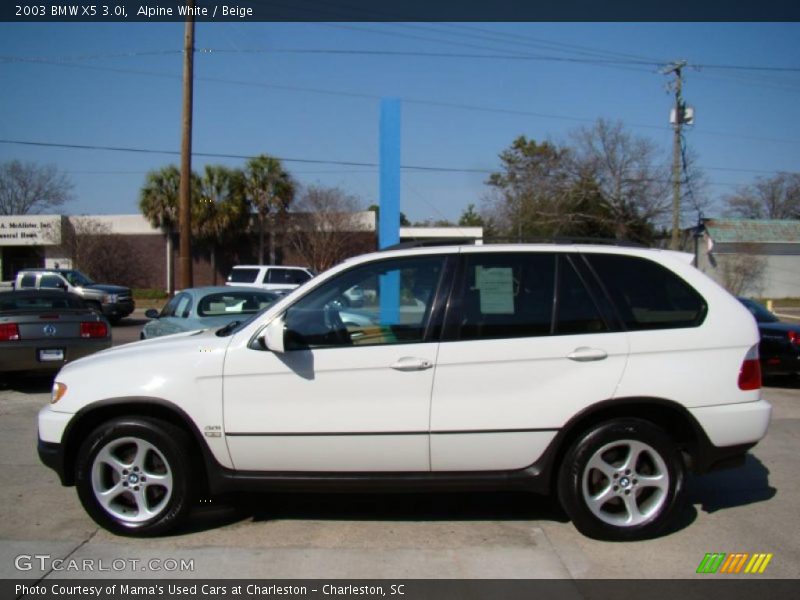 Alpine White / Beige 2003 BMW X5 3.0i