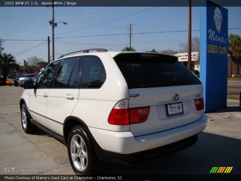Alpine White / Beige 2003 BMW X5 3.0i