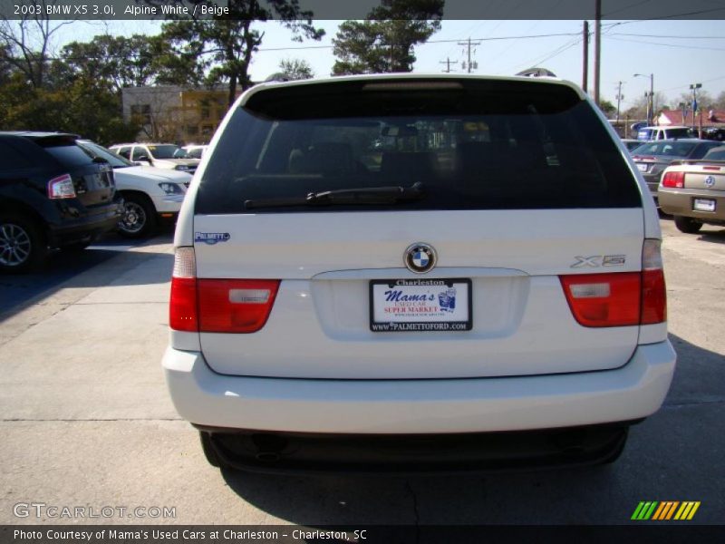 Alpine White / Beige 2003 BMW X5 3.0i