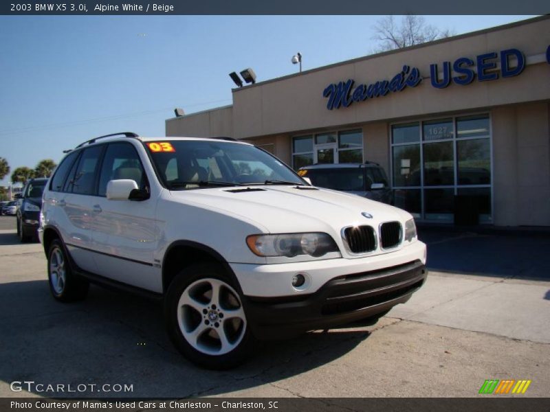 Alpine White / Beige 2003 BMW X5 3.0i