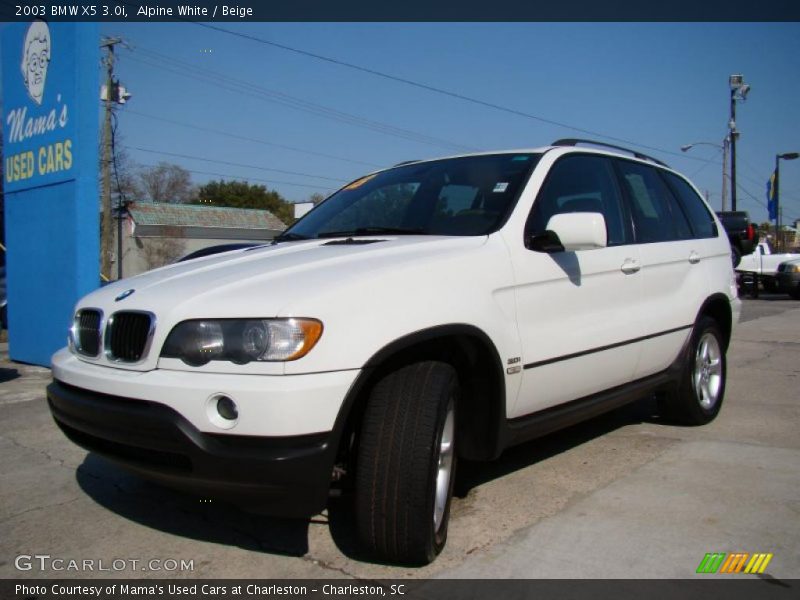Alpine White / Beige 2003 BMW X5 3.0i