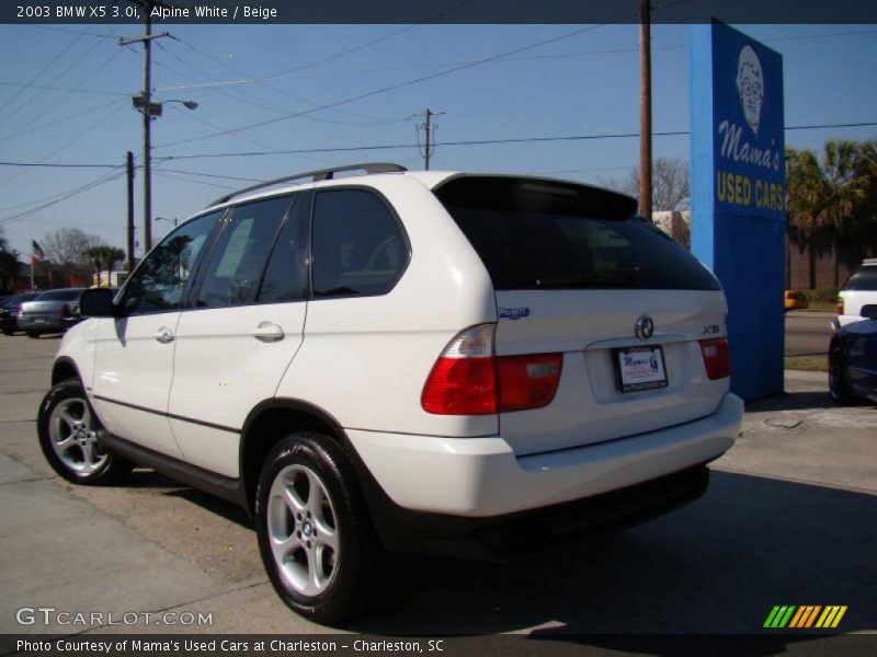 Alpine White / Beige 2003 BMW X5 3.0i