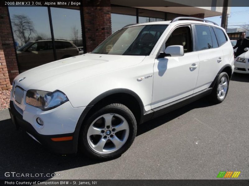 Alpine White / Beige 2008 BMW X3 3.0si