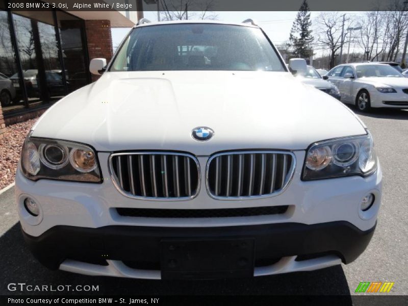 Alpine White / Beige 2008 BMW X3 3.0si
