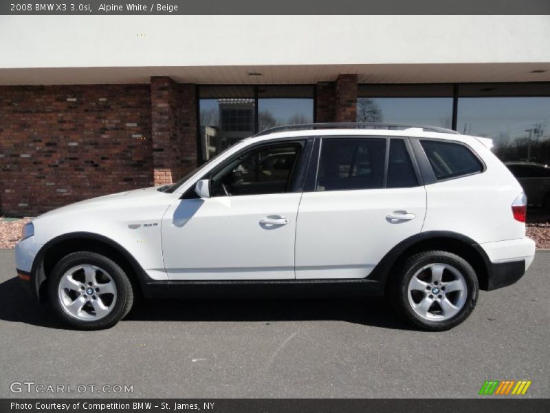 Alpine White / Beige 2008 BMW X3 3.0si