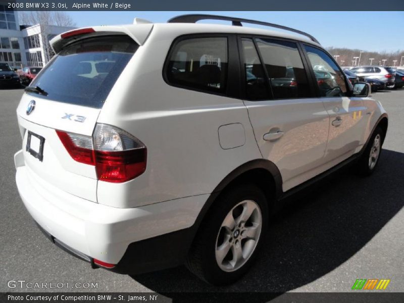 Alpine White / Beige 2008 BMW X3 3.0si