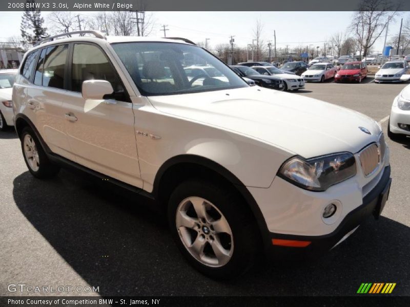 Alpine White / Beige 2008 BMW X3 3.0si