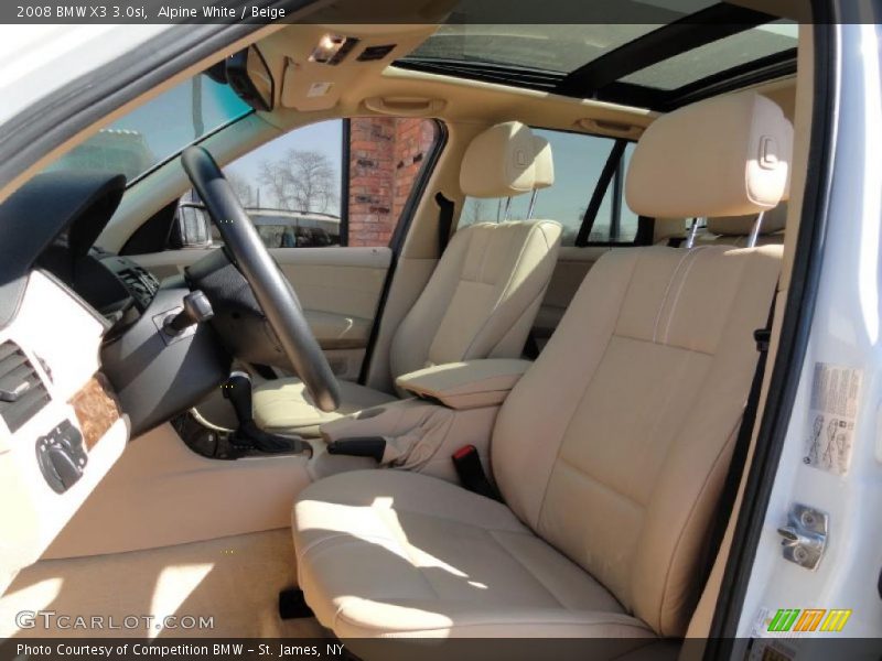 Alpine White / Beige 2008 BMW X3 3.0si