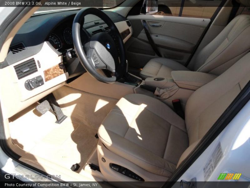 Alpine White / Beige 2008 BMW X3 3.0si