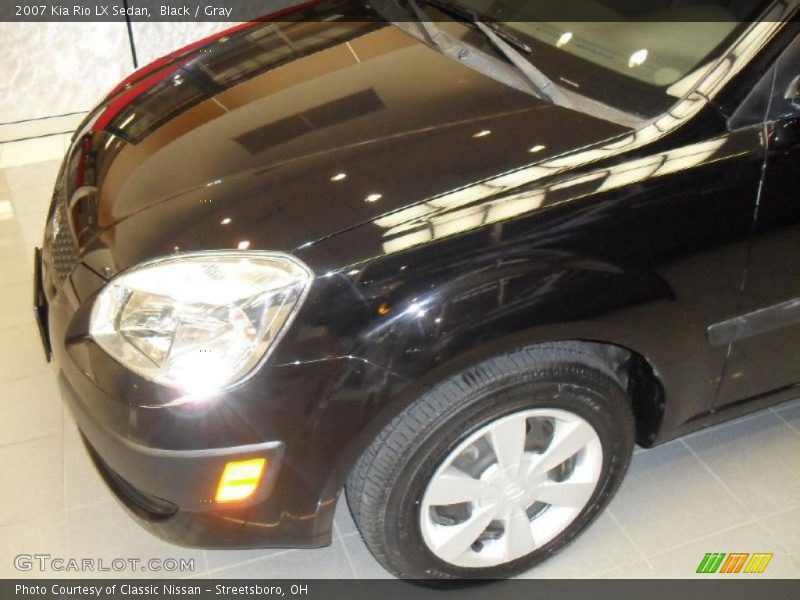Black / Gray 2007 Kia Rio LX Sedan