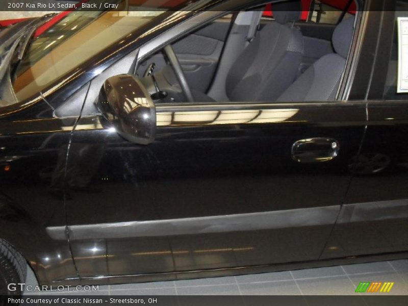 Black / Gray 2007 Kia Rio LX Sedan