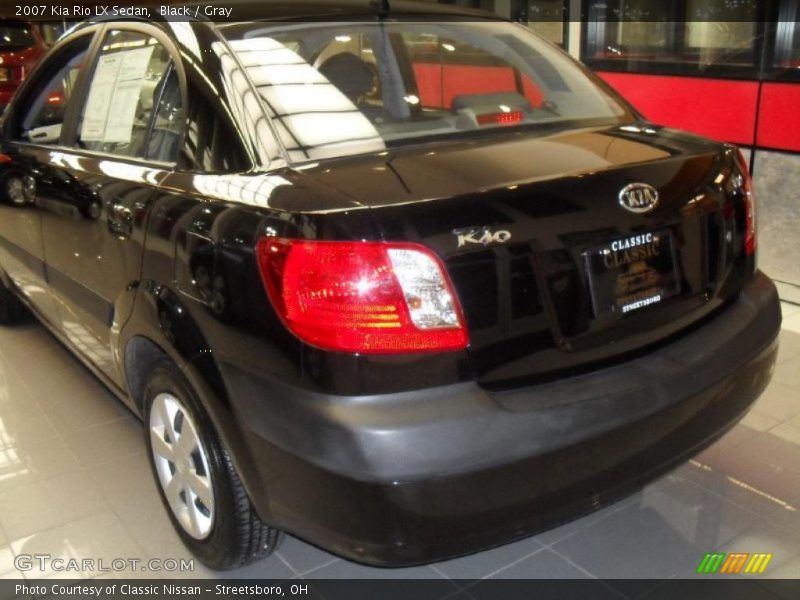 Black / Gray 2007 Kia Rio LX Sedan