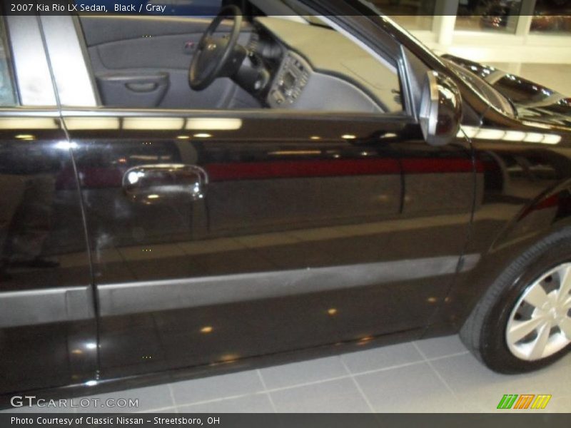 Black / Gray 2007 Kia Rio LX Sedan