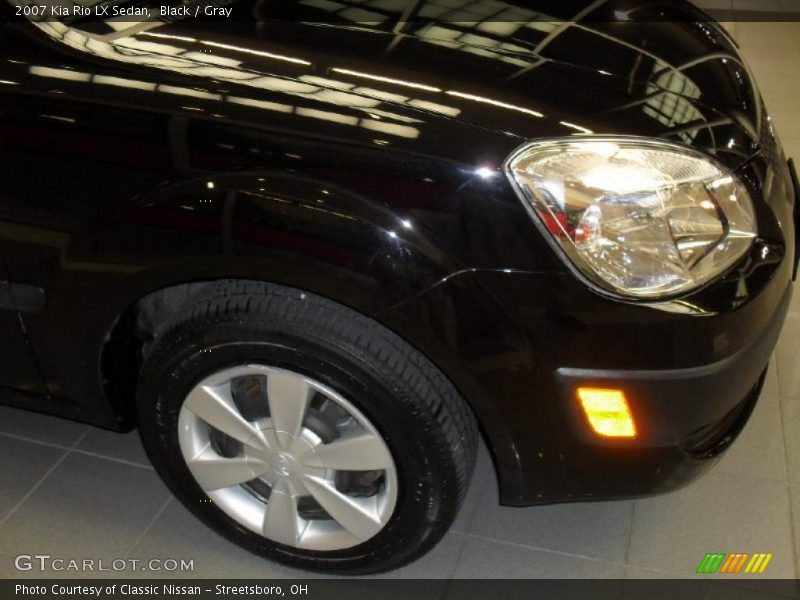 Black / Gray 2007 Kia Rio LX Sedan