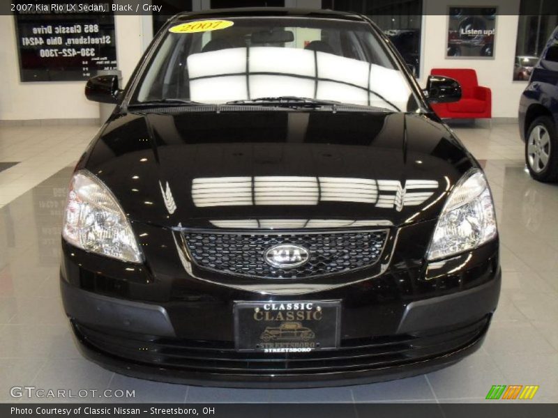 Black / Gray 2007 Kia Rio LX Sedan