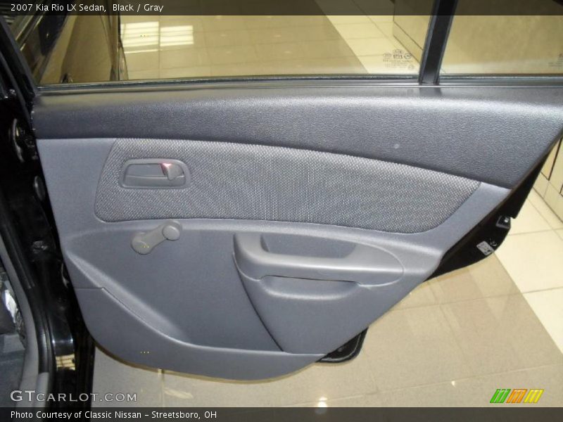 Black / Gray 2007 Kia Rio LX Sedan
