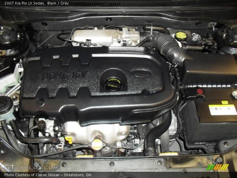 Black / Gray 2007 Kia Rio LX Sedan