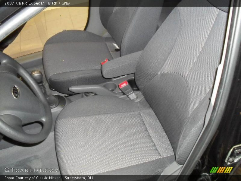Black / Gray 2007 Kia Rio LX Sedan