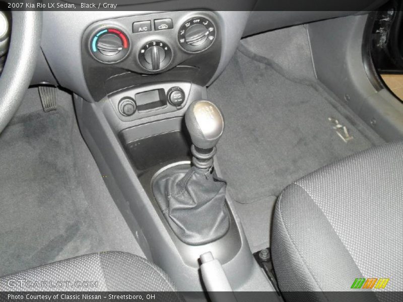 Black / Gray 2007 Kia Rio LX Sedan