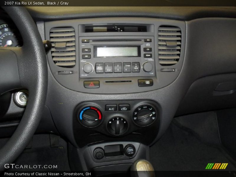 Black / Gray 2007 Kia Rio LX Sedan