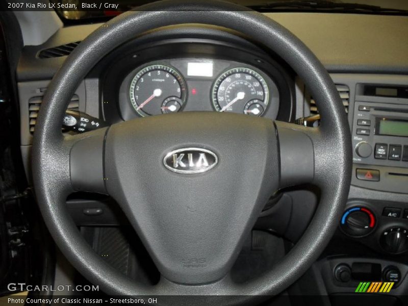 Black / Gray 2007 Kia Rio LX Sedan