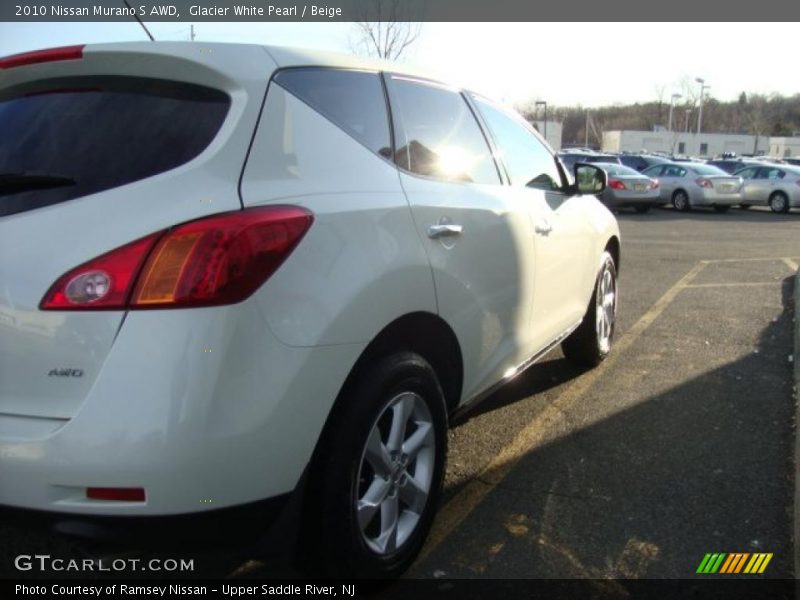 Glacier White Pearl / Beige 2010 Nissan Murano S AWD