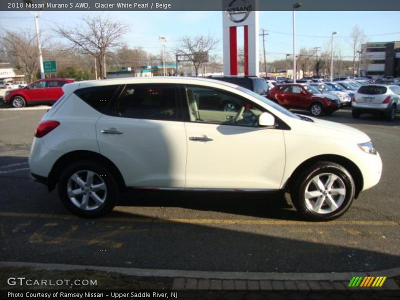 Glacier White Pearl / Beige 2010 Nissan Murano S AWD
