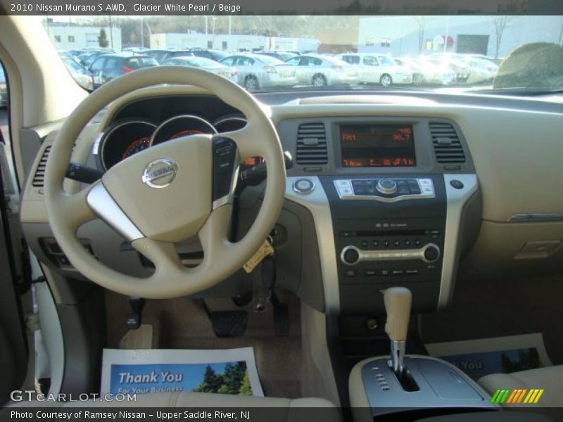 Glacier White Pearl / Beige 2010 Nissan Murano S AWD