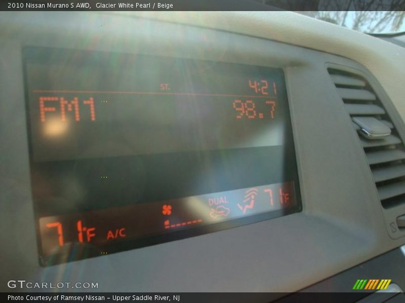 Glacier White Pearl / Beige 2010 Nissan Murano S AWD