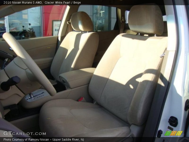 Glacier White Pearl / Beige 2010 Nissan Murano S AWD