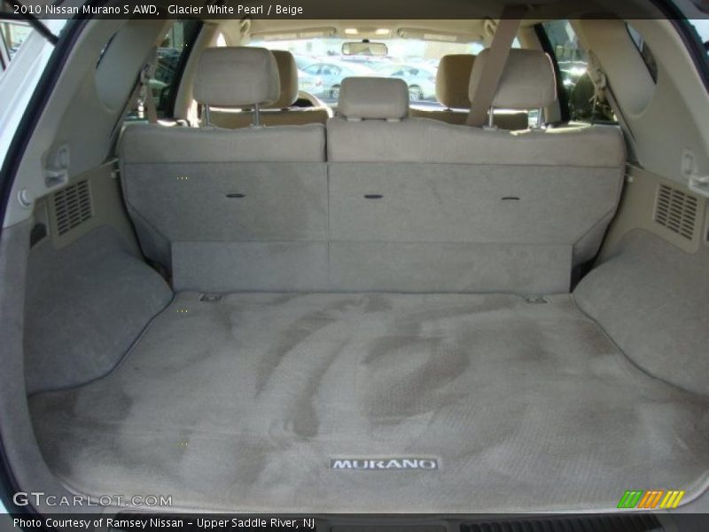 Glacier White Pearl / Beige 2010 Nissan Murano S AWD