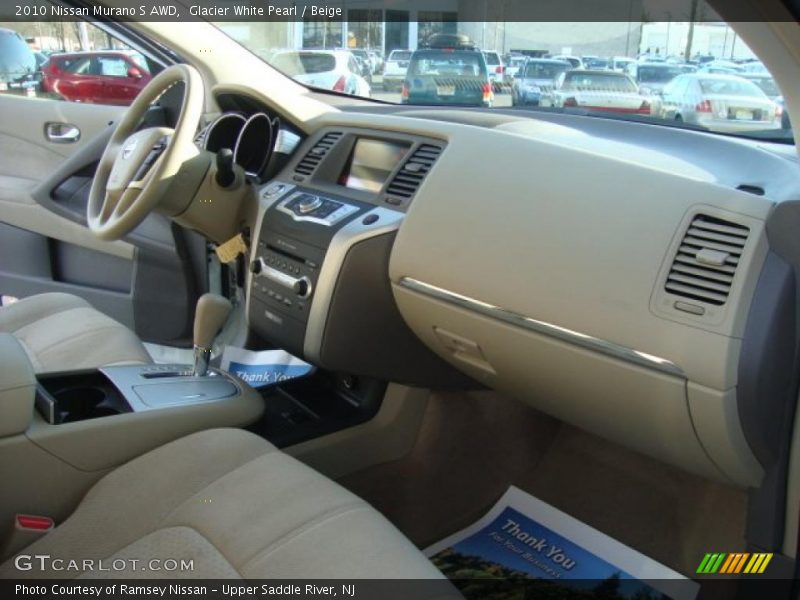 Glacier White Pearl / Beige 2010 Nissan Murano S AWD