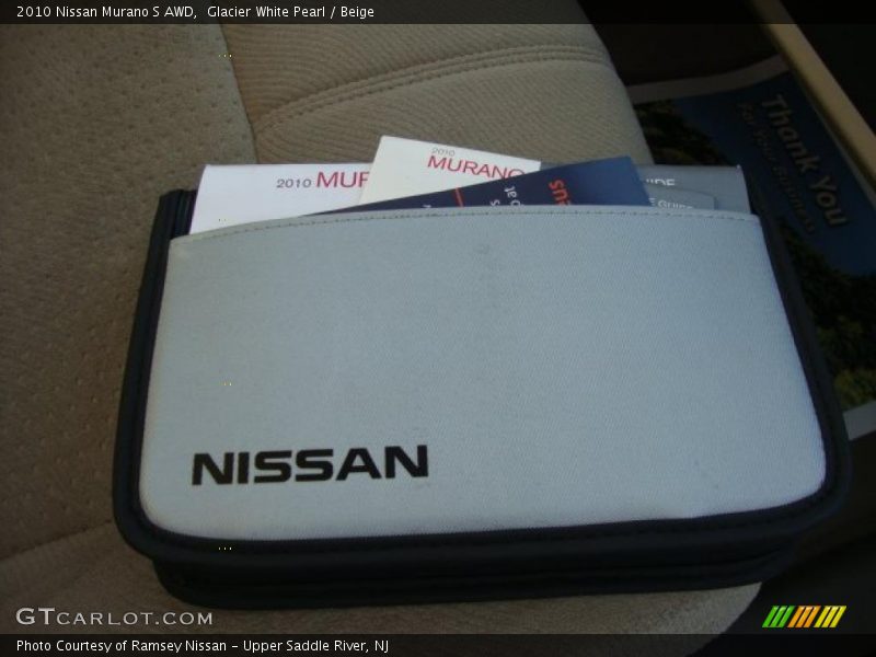 Glacier White Pearl / Beige 2010 Nissan Murano S AWD