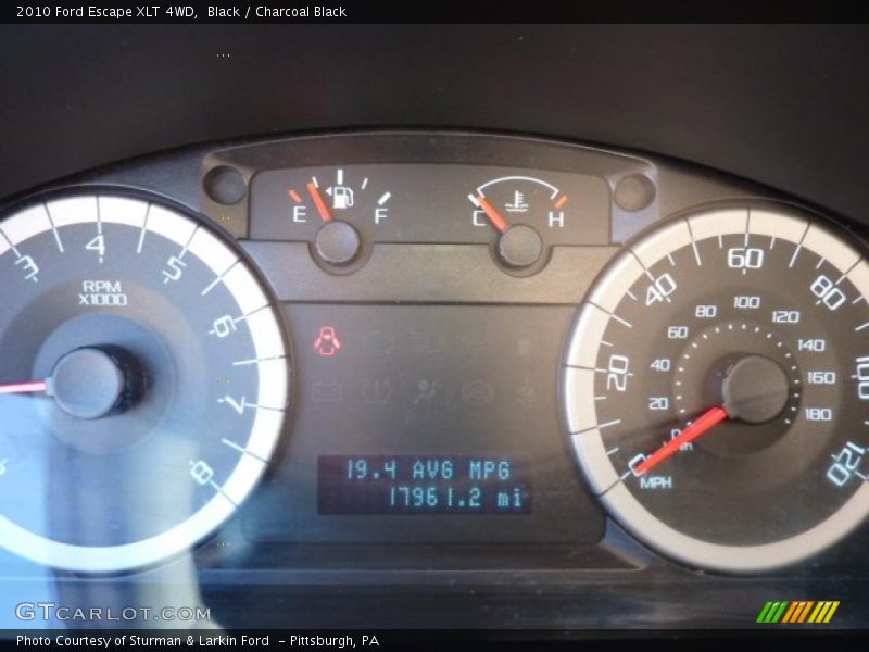 Black / Charcoal Black 2010 Ford Escape XLT 4WD