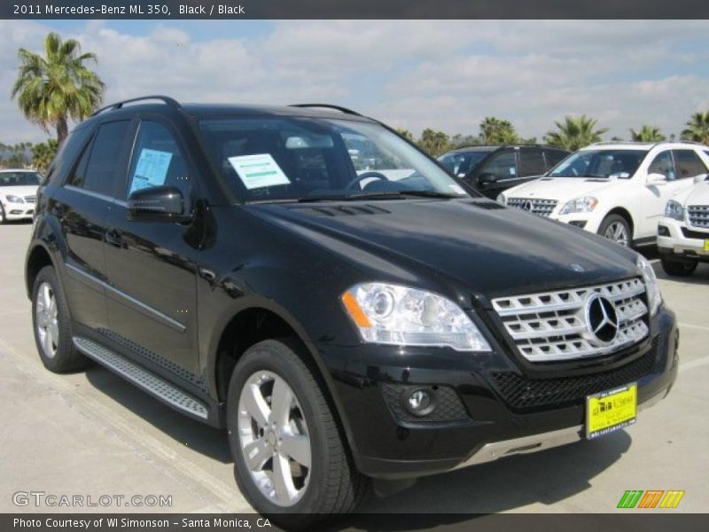 Black / Black 2011 Mercedes-Benz ML 350