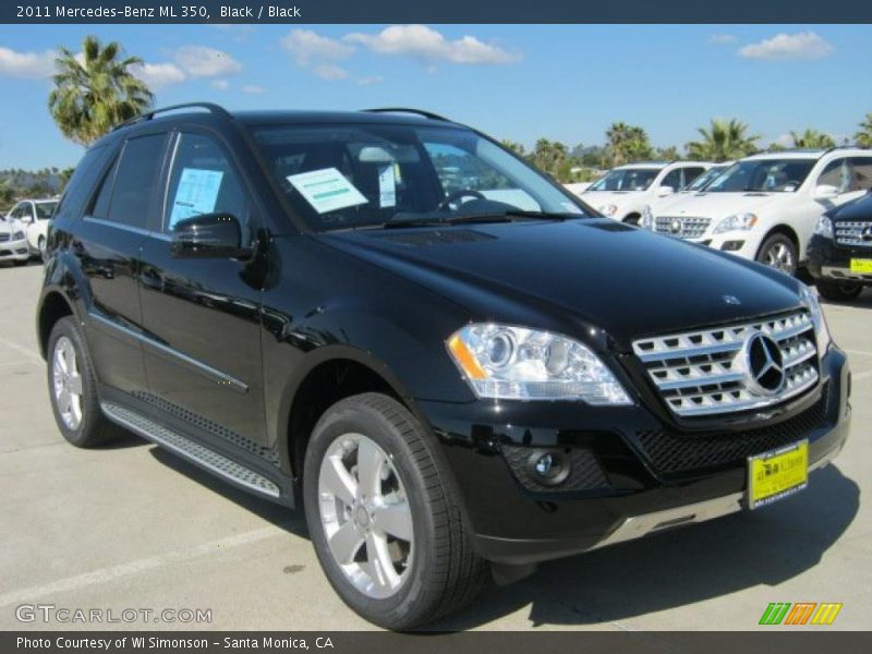 Black / Black 2011 Mercedes-Benz ML 350
