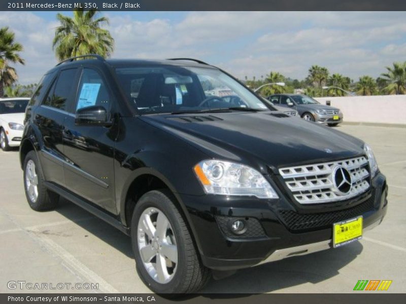 Black / Black 2011 Mercedes-Benz ML 350